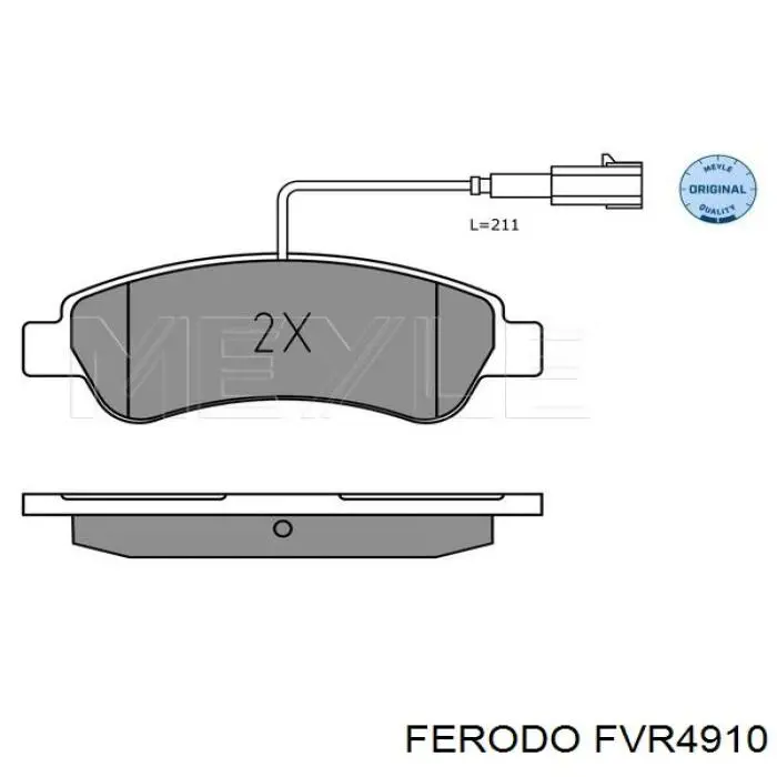 Купить FVR4910 Ferodo Колодки тормозные задние, дисковые