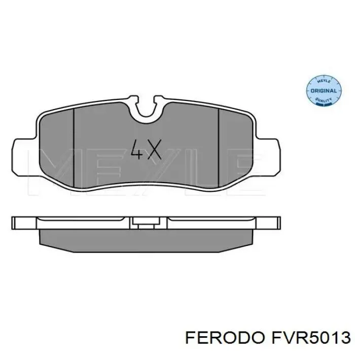 FVR5013 Ferodo sapatas do freio traseiras de disco