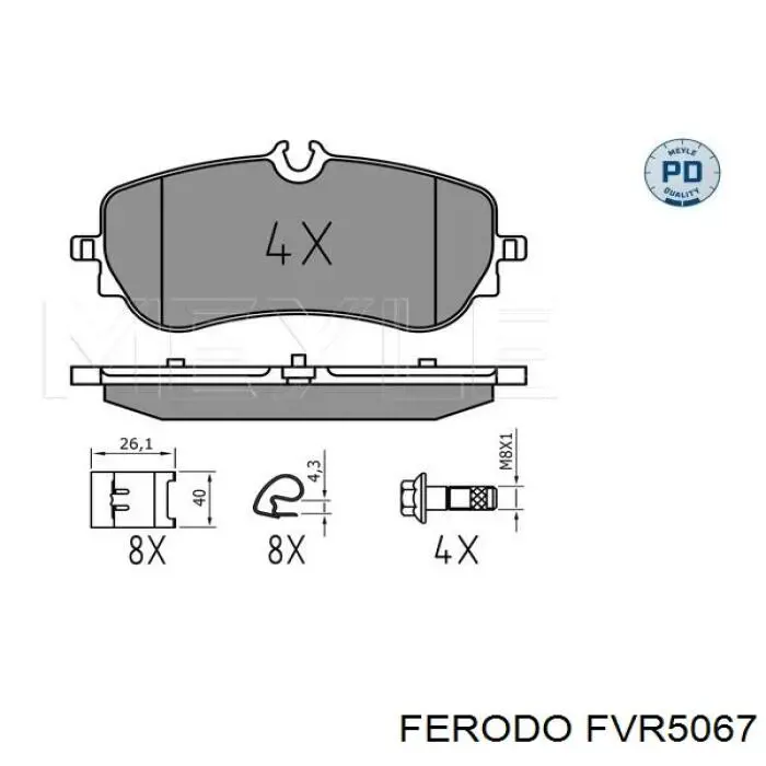 Купить FVR5067 Ferodo Колодки тормозные