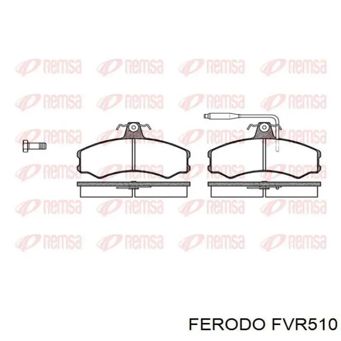 Pastillas de freno delanteras FVR510 Ferodo