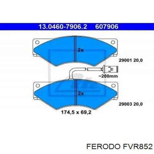 Купить FVR852 Ferodo Колодки тормозные