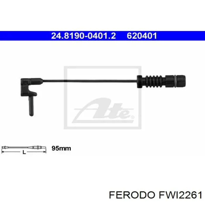 FWI2261 Ferodo датчик износа тормозных колодок передний
