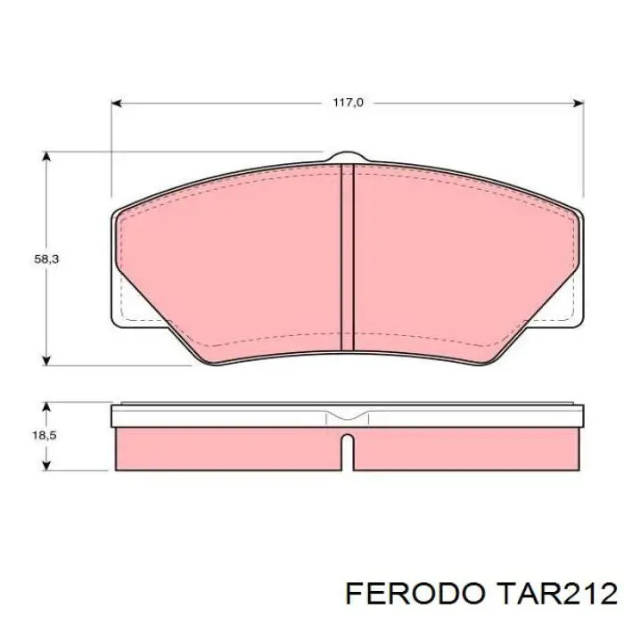 TAR212 Ferodo колодки тормозные передние дисковые