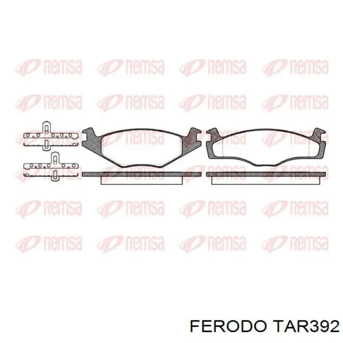 TAR392 Ferodo колодки тормозные передние дисковые