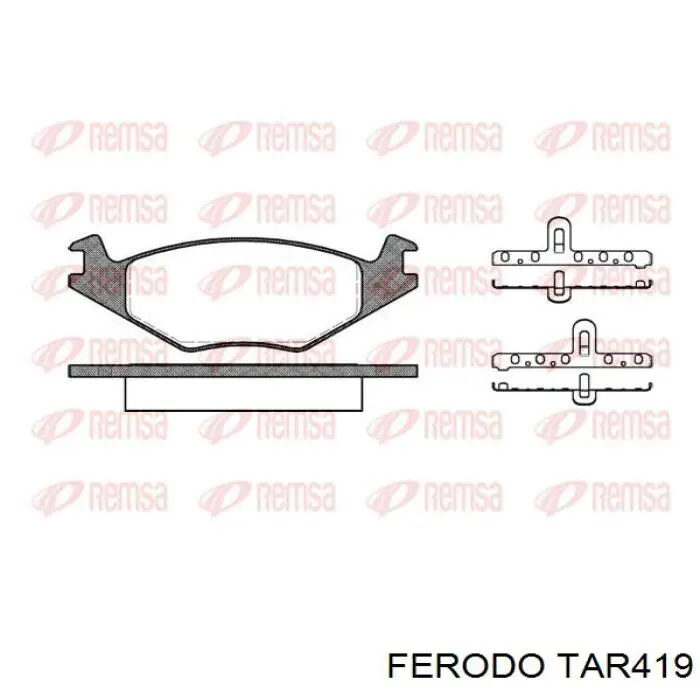 TAR419 Ferodo Колодки передние