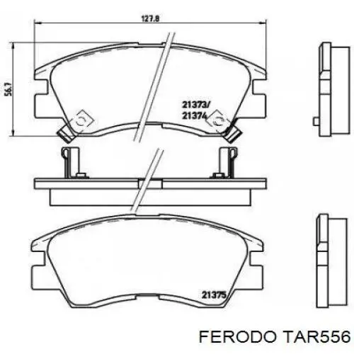 TAR556 Ferodo Колодки передние
