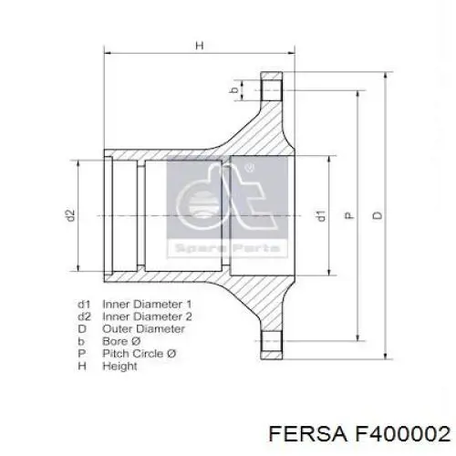 Ступица передняя FERSA F400002