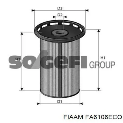 FA6106ECO Coopers FIAAM топливный фильтр