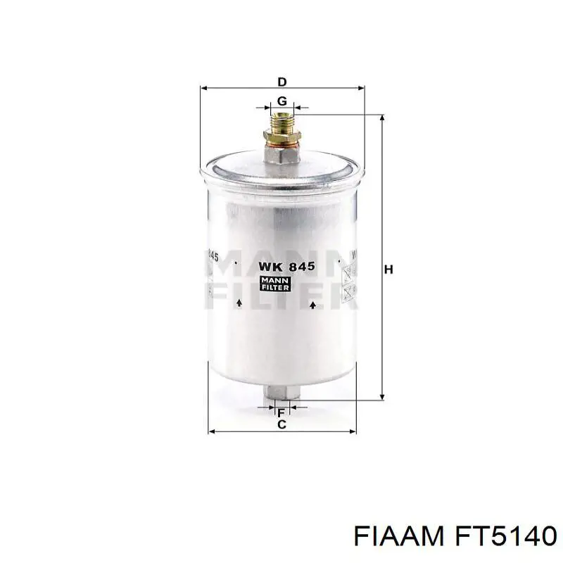 FT5140 Coopers FIAAM топливный фильтр