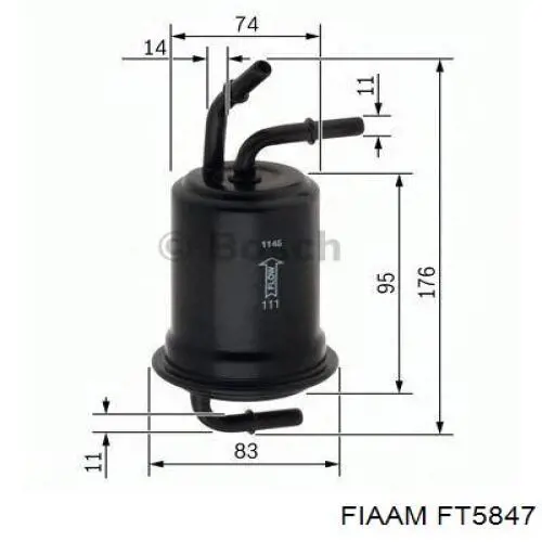 FT5847 Coopers FIAAM топливный фильтр