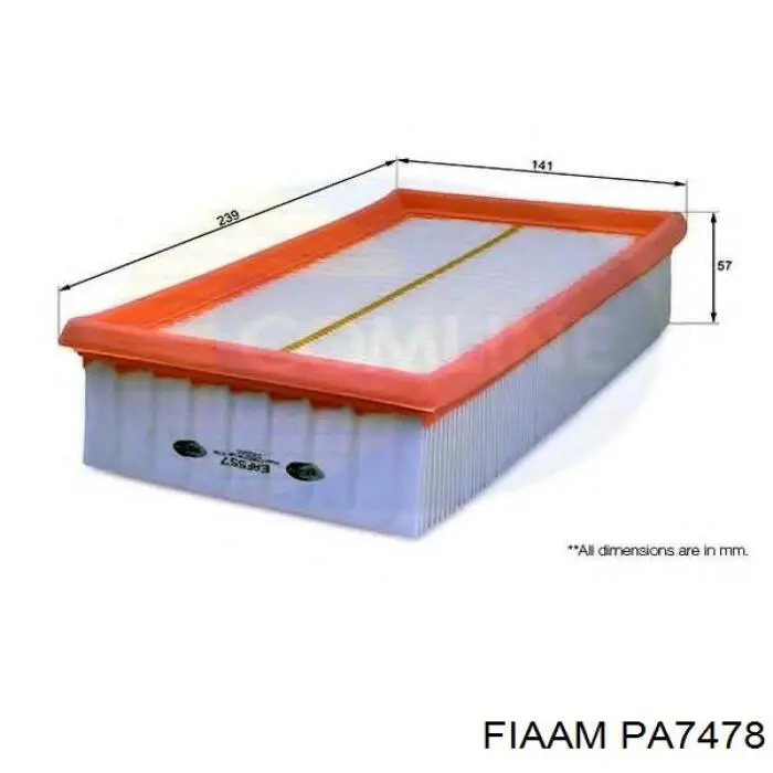 PA7478 Coopers FIAAM воздушный фильтр