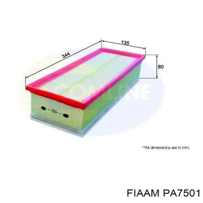 Воздушный фильтр PA7501 Coopers FIAAM