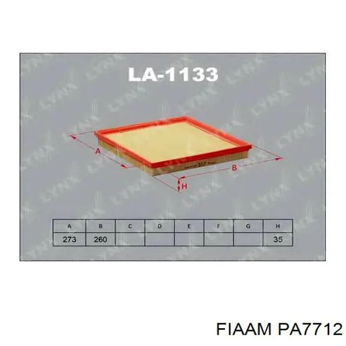 PA7712 Coopers FIAAM воздушный фильтр