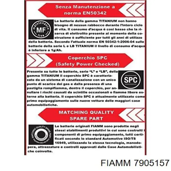  Fiamm 7905157 цена, от 121.56 USD