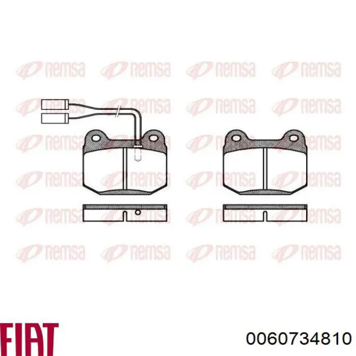 Передние тормозные колодки 0060734810 Fiat/Alfa/Lancia