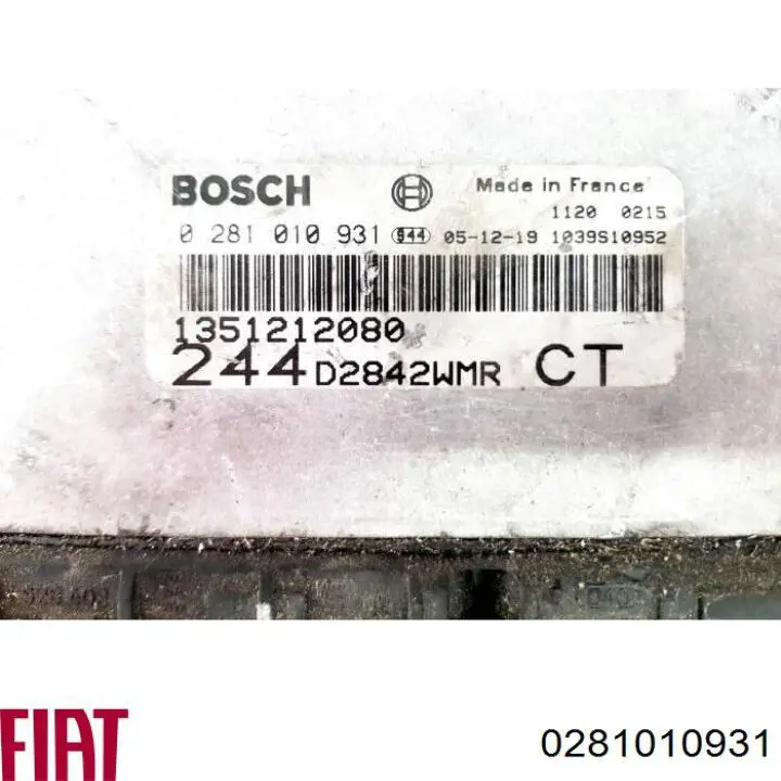 Блок управления двигателем 0281010931 Fiat/Alfa/Lancia