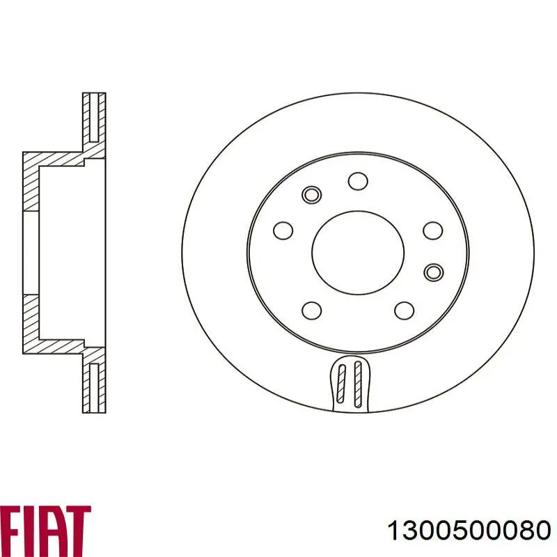 Передний тормозной диск Fiat/Alfa/Lancia 1300500080