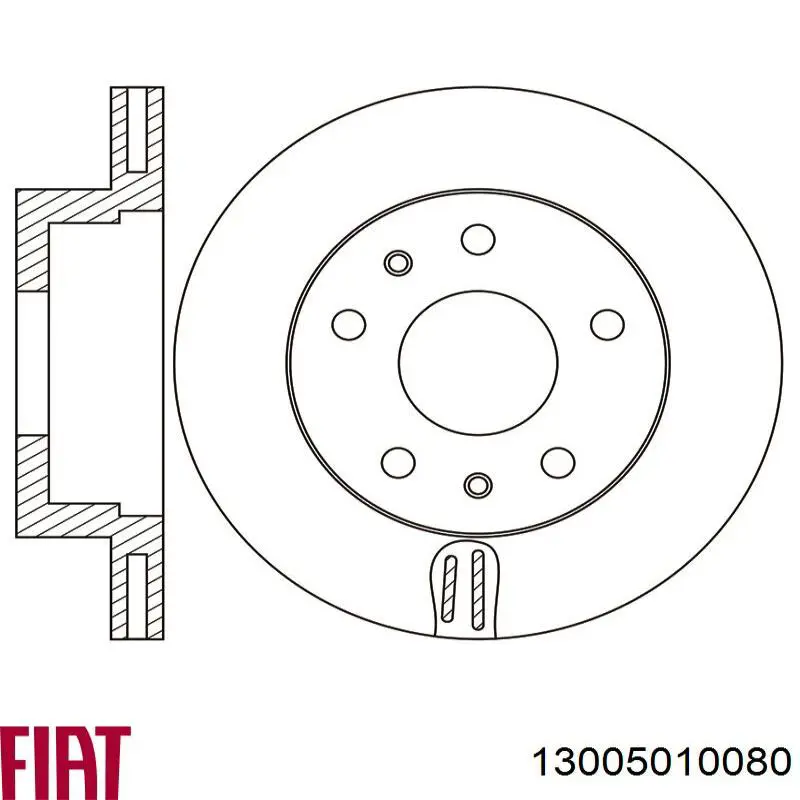 13005010080 Fiat/Alfa/Lancia Диск тормозной передний
