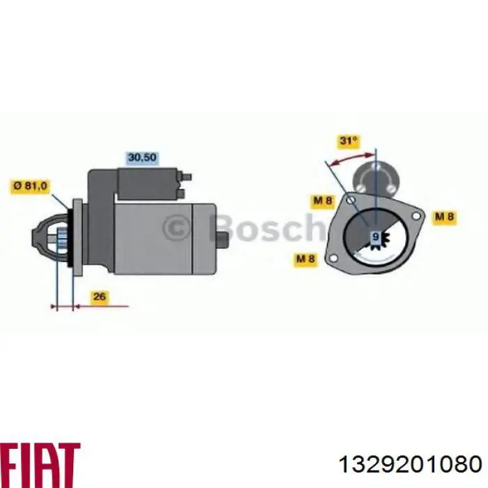 Купить 1329201080 Fiat/Alfa/Lancia Стартер