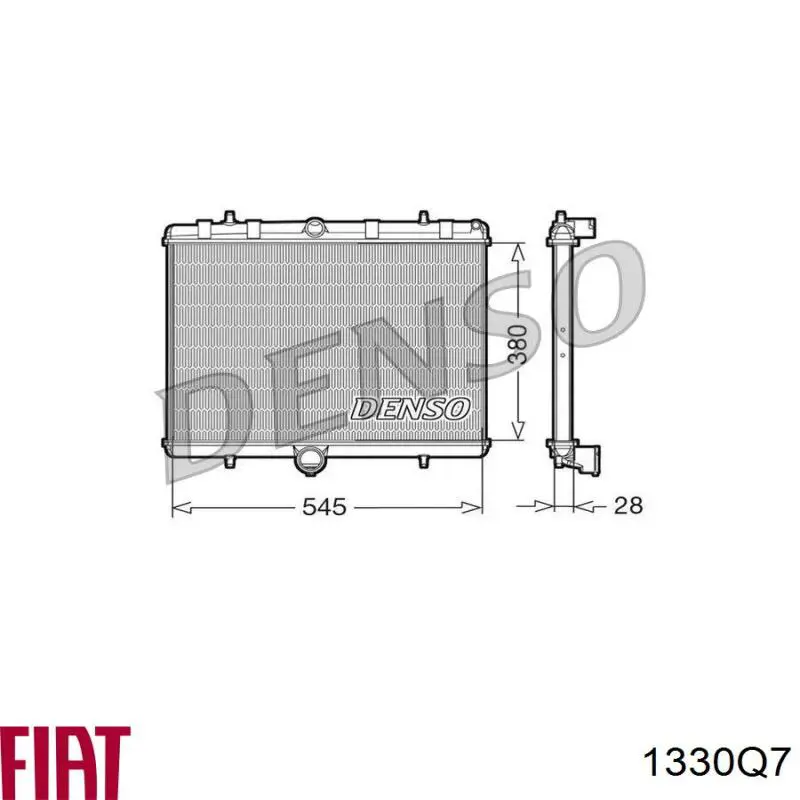 Радиатор охлаждения двигателя Fiat/Alfa/Lancia 1330Q7 цена, от 82.62 USD