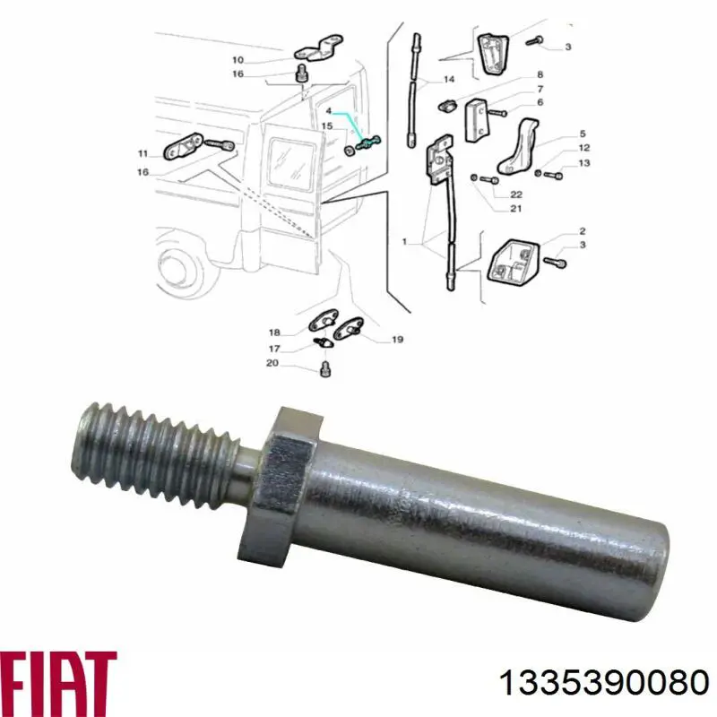 Палец (шплинт) дверной петли 916552 Peugeot/Citroen