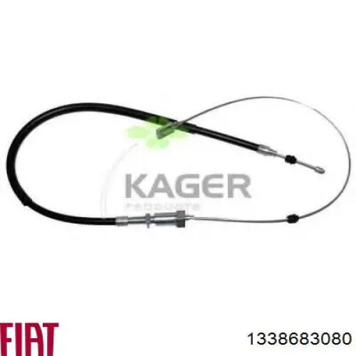1338683080 Fiat/Alfa/Lancia Трос стояночного тормоза передний
