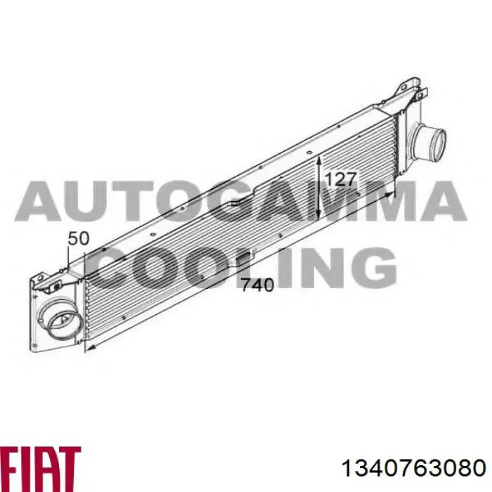 Купить 1340763080 Fiat/Alfa/Lancia Интеркулер