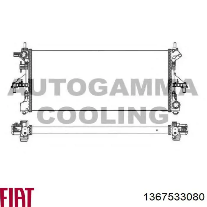 Радиатор охлаждения двигателя Fiat/Alfa/Lancia 1367533080 цена, от 119.42 USD