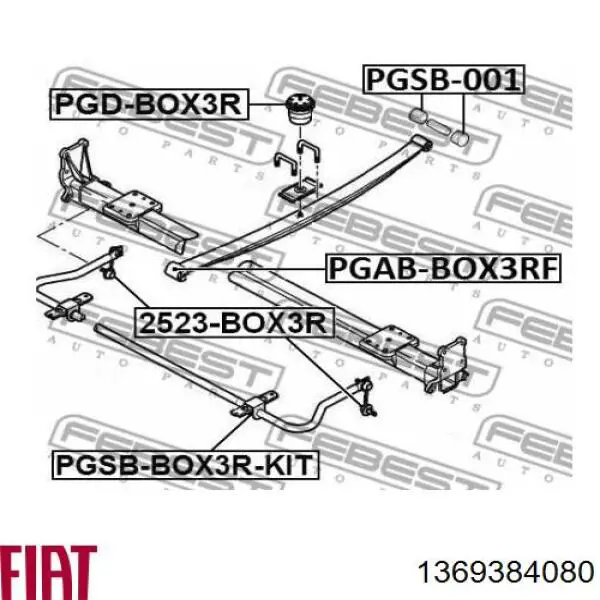 Сайлентблок серьги рессоры FIBS106 Kautek
