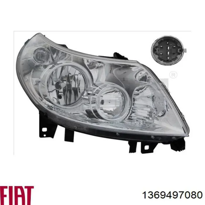 Левая фара 1369497080 Fiat/Alfa/Lancia