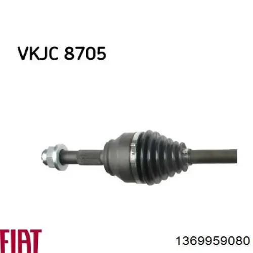 Правая полуось 1369959080 Fiat/Alfa/Lancia