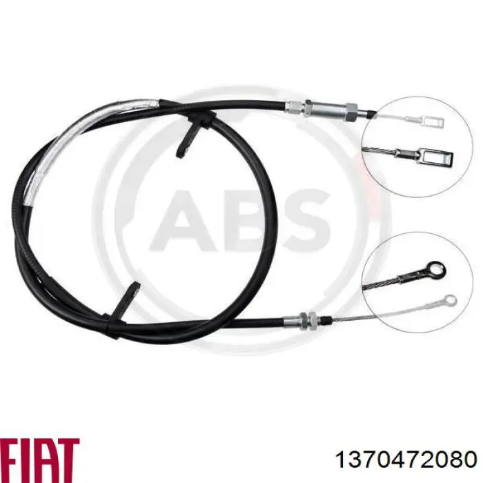 Cable de freno de mano delantero 1370472080 Fiat/Alfa/Lancia