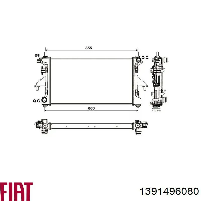 Радиатор охлаждения двигателя Magneti Marelli 350213215300 цена, от 137.38 USD