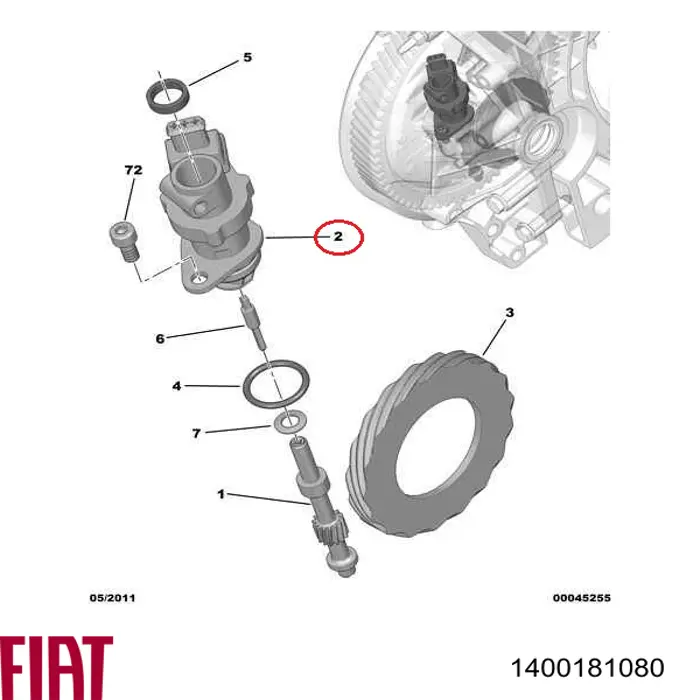 Купить 264152 Peugeot/Citroen Корпус датчика скорости