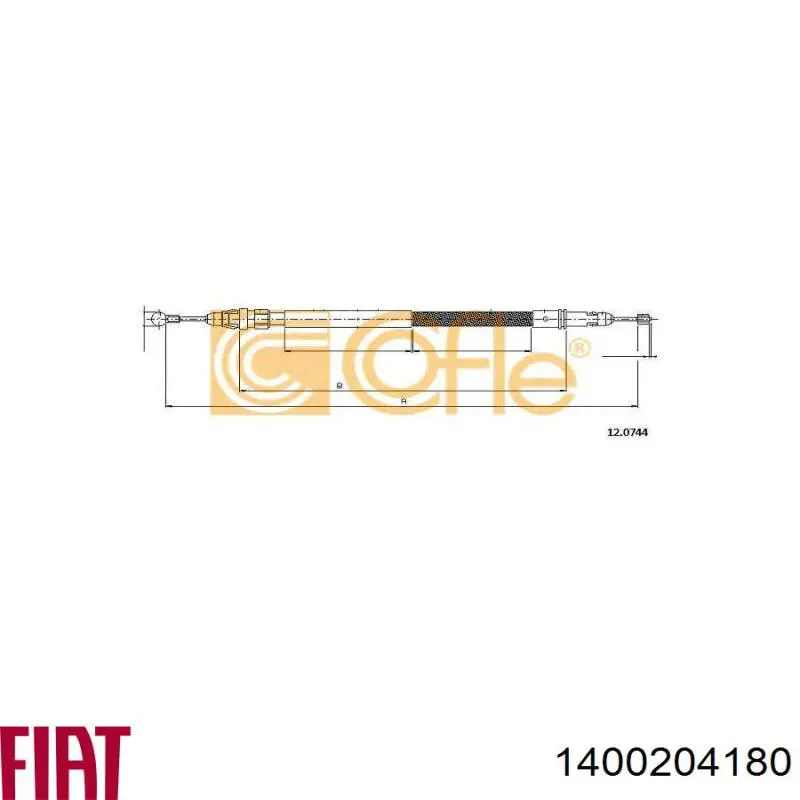 Задний трос ручника Fiat/Alfa/Lancia 1400204180 цена, от 12.78 USD