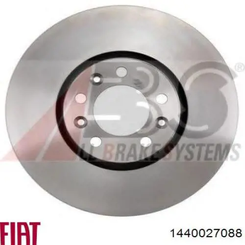 Передние тормозные диски 1440027088 Fiat/Alfa/Lancia