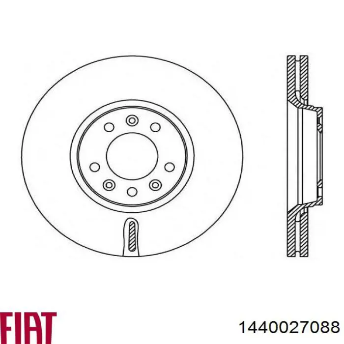 Тормоз дисковый передний Fiat/Alfa/Lancia 1440027088 цена, от 47.76 USD