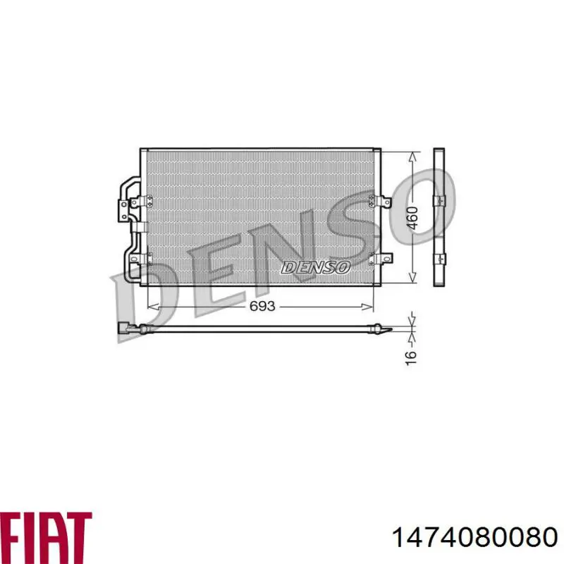 Купить 1474080080 Fiat/Alfa/Lancia Радиатор системы охлаждения кондиционера
