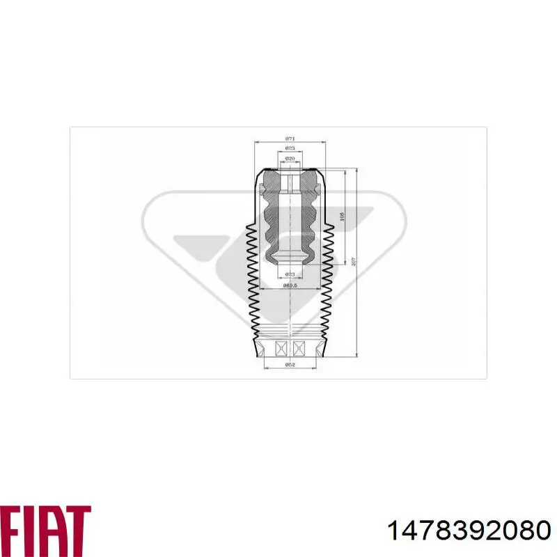 Купить 1478392080 Fiat/Alfa/Lancia Отбойник на задние стойки