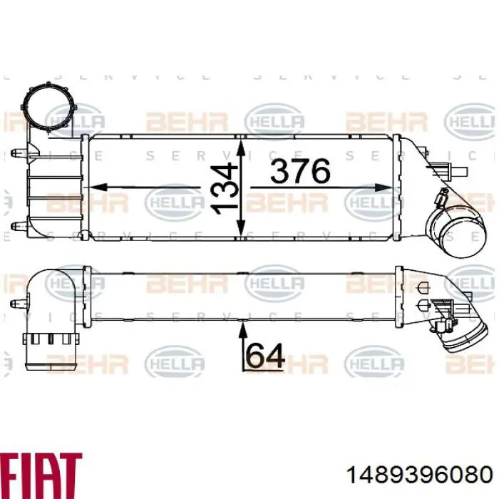 1489396080 Fiat/Alfa/Lancia интеркулер