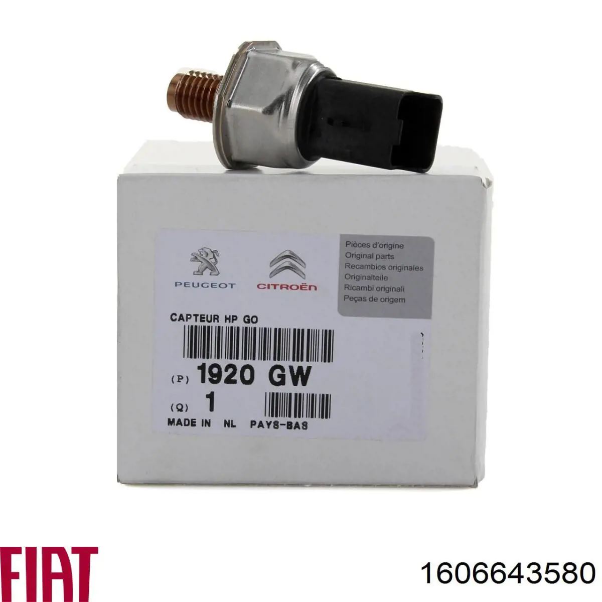 Sensor de pressão de combustível 1606643580 Fiat/Alfa/Lancia