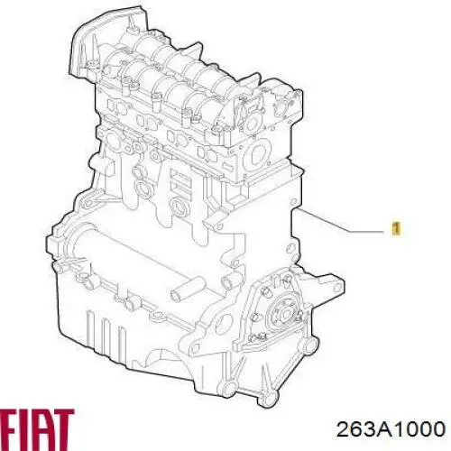 263A1000 Fiat/Alfa/Lancia Мотор в сборе