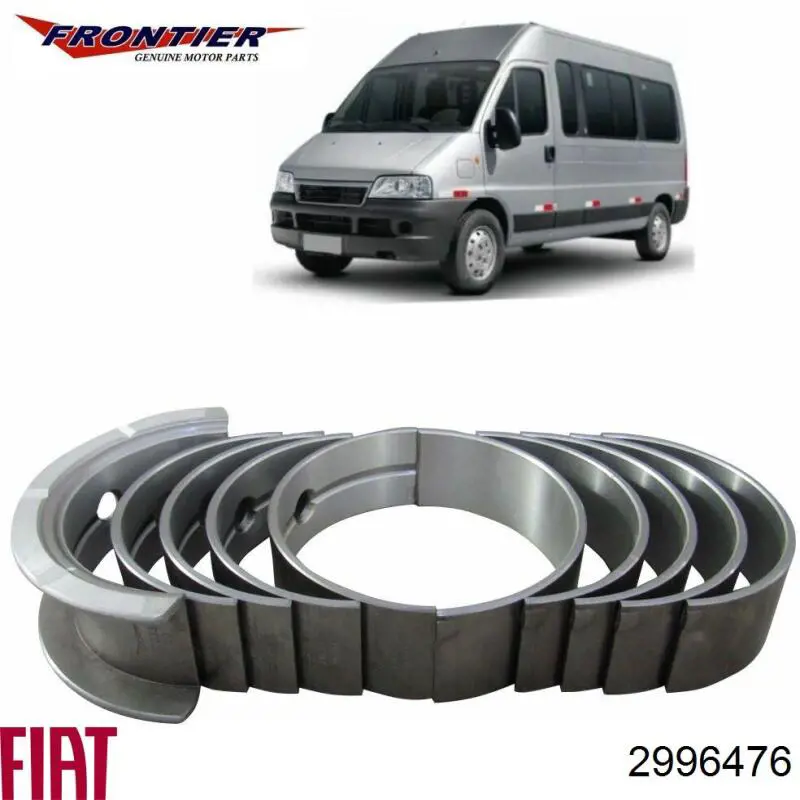 Вкладыши коленвала, коренные, комплект, 2-й ремонт (+0,50) Fiat/Alfa/Lancia 2996476 цена, от 23.98 USD