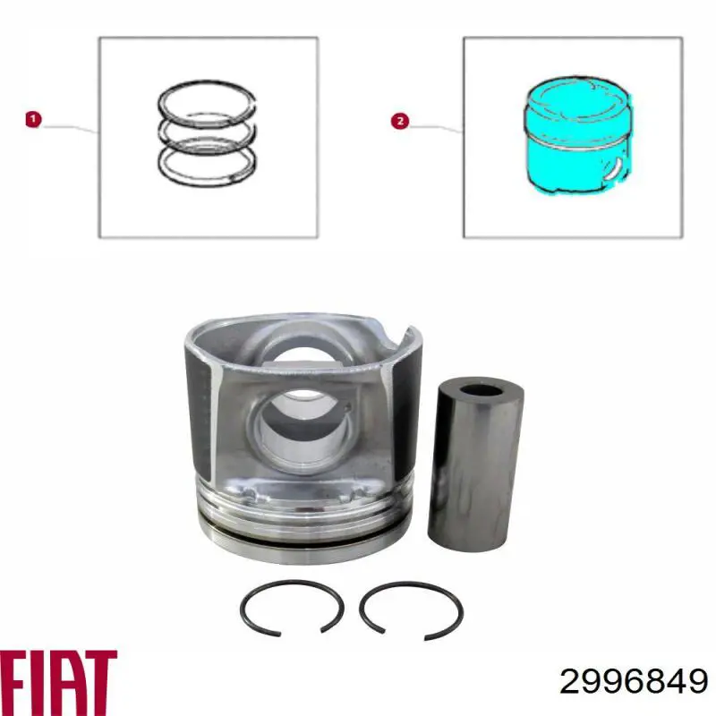Купить 2996849 Fiat/Alfa/Lancia Поршень на 1 цилиндр
