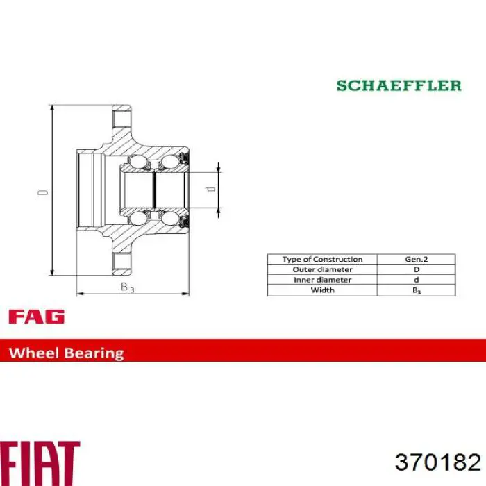 Купить 370182 Fiat/Alfa/Lancia Задняя шпиндель