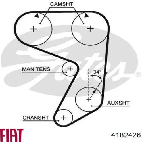 Ремень ГРМ 4182426 Fiat/Alfa/Lancia