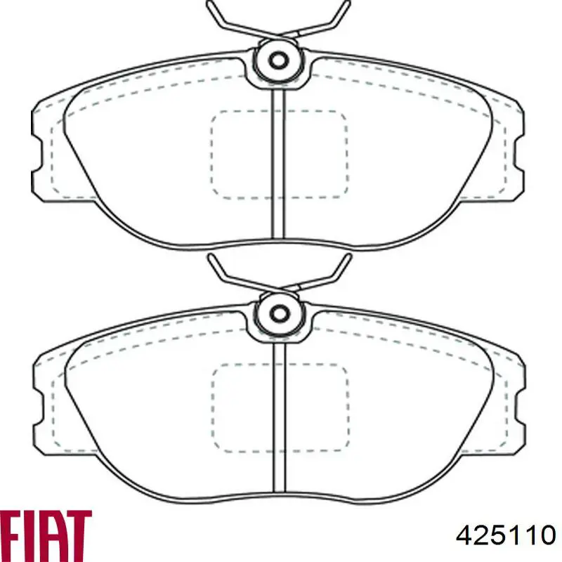 Передние тормозные колодки 425110 Fiat/Alfa/Lancia