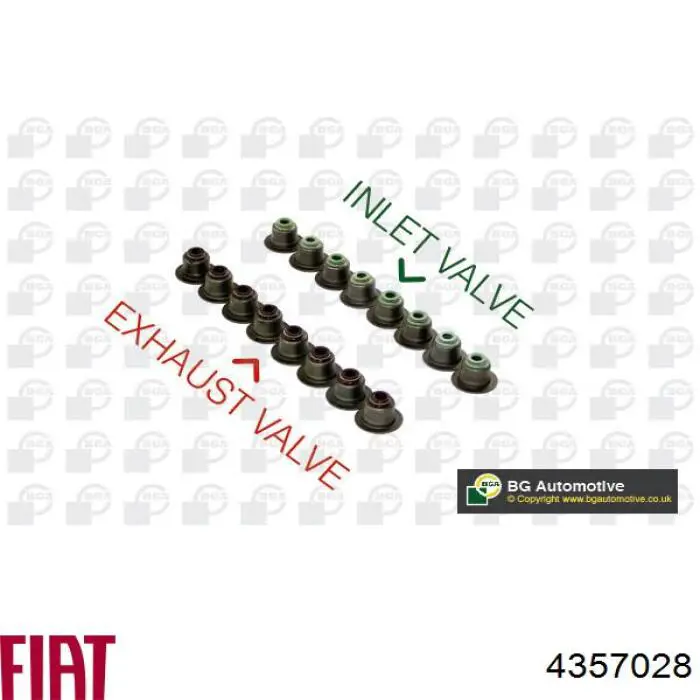 Маслосъемный сальник клапана впуск/выпуск Fiat/Alfa/Lancia 4357028 цена, от 1.93 USD