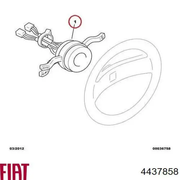 Купить 4437858 Fiat/Alfa/Lancia Подрулевой переключатель