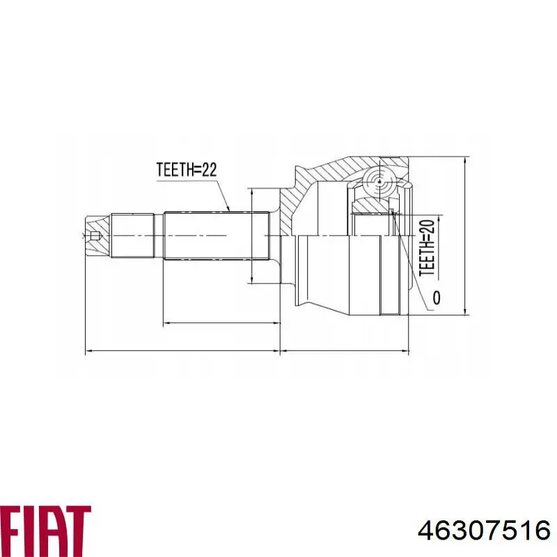 Купить 46307516 Fiat/Alfa/Lancia Внешняя граната